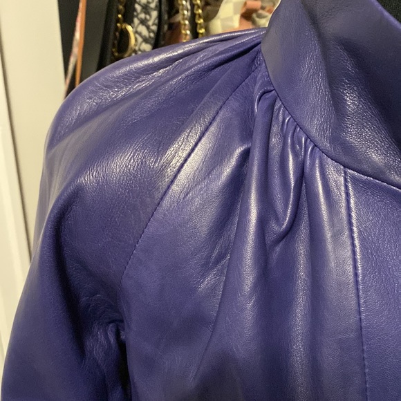Stunning purple leather bolero jacket - Picture 4 of 8